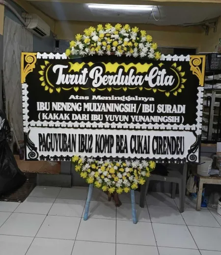 Papan Bunga Duka Balai Komando Cijantung